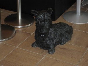 Statue of FDR's dog, Fala at the visitor's center in Hyde Park, NY